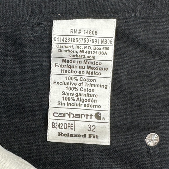 Carhartt Rework Double Knee Black Shorts Men's Size 32 W REFER TO MEASUREMENTS - Picture 5 of 15
